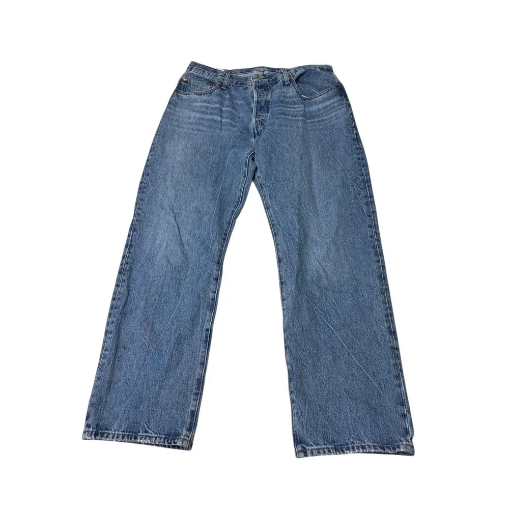 Levis 501 90s Premium Big E Mens Jeans Blue Straight‎ Leg Fly W31 L30 A1959-0012